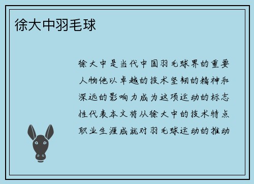 徐大中羽毛球